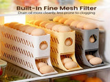 2026 Egg Holder for Fridge, Upgraded 4 Tiers Automatic Rolling Egg Dispenser, No Assembly Required V1258-DP02-F-39
