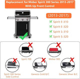 Grill Burner Replacement Set for Weber Spirit 300 Series, 304 Stainless Steel, Front Control Models, V1189-LC-HW-00434