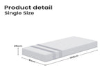 25cm Single Reversible Gel Memory Foam Mattress BedStory Medium & Firm XFGH-MA-H-MF-25-S-WH