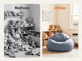 Artiss Outdoor Bean Bag Chair Cover Splash-Proof Beanbag Sofacover for Adults Teens Kids BD-COVER-CH-S-GR