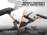 Sit Up Bench, Decline Ab Bench with Reverse Crunch Handle, with 4 Adjustable Height Settings, Heavy V952-YWZBDK000000MLS8E001V0
