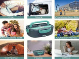 Grey Electric Lunch Box 1.5L - Portable Food Heater with 12V Car and 240V Home Plug, Stainless Steel V888-ELOSUNG56277-2