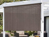 Instahut 3X2.5M Outdoor Blinds Awning Roll Down Retractable Knit Fabric Outdoor Blinds Window Shade AWN-C-DOWN-KNIT-30-BR
