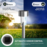 Outdoor Solar Lights LED Landscape Light Pack/Pathway Lights Stainless Steel-12 V1188-MS-227-1647
