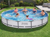 Bestway 427CM Swimming Pools Steel Above Ground Round Backyard Pool Set White BW-POOL-R-427-56597