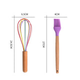 12pcs Cooking Utensils Set Silicone Colorful Wood Handle Cooking Kitchen Utensil Set Colorful V1294-YM0717-3118220192511