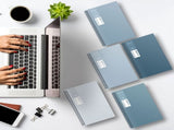 Spiral Notebook 5.518.27in 5-Pack Grey Gradient Softcover Journal Set, Wirebound Lined Notepads, V1366-AZ2-W-21393
