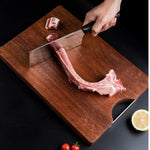 SOGA 2X 26cm Rectangular Wooden Ebony Butcher Block Non-slip Chopping Food Serving Tray Charcuterie WODD401X2