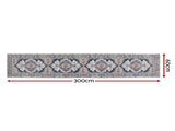 Artiss 60 x 300 cm Washable Runner Area Rug No Hard Glue Quilt-Like Soft for Home Decor, 0.5cm FLR-4857-60X300-BL