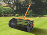 Compost Spreader, 24.4-25.6" Height Adjustable Handle, 24" Wide, Lawn and Garden Peat Moss Roller V952-GTSBJH224INCH29UKV0