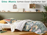 Happy Kids Dino Mania Green 2 Piece Comforter Set Single V442-HIN-COMFORTER-DINOMANIA-GREEN-SB