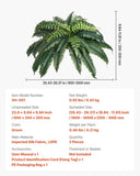 VEVOR 2Pcs Artificial Boston Ferns Plastic Fern 35 Branches Indoor Outdoor Decor V952-PZSRZJLZWBHHEY962001V0
