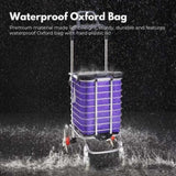 GOMINIMO Foldable Aluminum Shopping Trolley Cart with Wheels and Lids V227-3720262003670