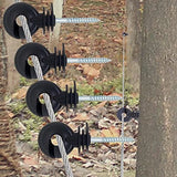 100s Black Electric Fence Insulator Screw-in Insulator Fence Ring Post Wood Post Insulator and 1 V1369-AZ3-W-05031