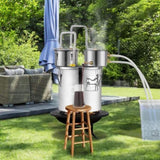 Moonshine Still Water Alcohol Distiller 13.2Gal w/Thumper Keg & Water Pump V952-SLNTZLQYS132KEQNIV3