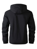 Men'S Hooded Windbreaker Lightweight Windbreaker Casual Jacket With Pockets - Khaki - Size M V1106-M-APP-45894-KHAK-MAUMEU48