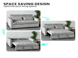 Sarantino Fenton Velvet 2-Seater Sofa Bed - Light Grey SOFA-7007-VEL-LGY