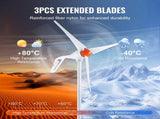 500W Wind Turbine Generator, 12V Wind Turbine Kit, 3-Blade Wind Power Generator with Anemometer, V952-FSSFLWLFDJ40N69K2V9