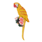 Parrot Sculpture Resin Bird Figurine Half Face Hanging Sculpture for Wall Tree Living Room Balcony V1294-YM0901-3111250017113