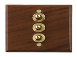 Toggle Light Rocker Switch 1/2 Way Retro Walnut Wood Plate Brass Lever 1 Gang Smile Home 3 Gang V1189-LWWAL-20260327-04414