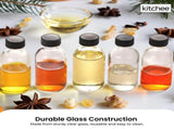Kitchee 12x 60ml Small Glass Bottles Lids Funnels Brush Labels Pen V238-SUPDZ-41201377476688