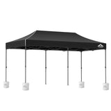 Instahut Gazebo Pop Up Marquee 3x6 Folding Outdoor 500D Tent Base Pod Black GAZEBO-T-3X6-F-BK-BASE