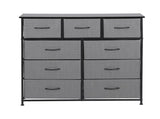 Artiss Chest of 9 Drawers Storage Dresser Tallboy Dark Grey DIY-CDR-9D-DA-GY