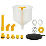Coolant Funnel Kit, 15 PCS Radiator Flush Kit, No-Spill Radiator Burping Air Bleeder Coolant Filling V1370-AZ4-15704