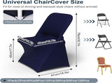Spandex Folding Chair Covers 100 Pcs Universal Fitted Stretchy Dining Chair Slipcovers for Wedding V1258-DP02-C-1411
