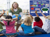 Learning Center Pocket Chart, Heavy-Duty Kids Calendar for Classroom, Educational Pocket Chart V1192-AZ-W-10740