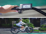 VALK Electric Fat Tyre Cruiser Bike, Step-Through eBike with Throttle, Tektro Hydraulic Brakes, V219-BIKFATVAF5WA