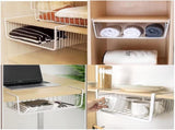 Set of 2 removable metal hanging baskets - organizer - closet hanging basket - suitable for desks, V1188-MS101-02557-1