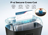 DEVANTI 25L Paper Shredder 14 Sheet P4 Cross Cut for Home Office SHRED-1201-14S-BK