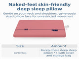 Rose Red Deep Sleep Slow Rebound Memory Foam Pillow with Washable Cover and Storage Bag - Broad V888-ELOSUNG55089-7