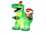 Jingle Jollys Christmas Inflatable Dinosaur 2.5M Illuminated Decorations XMAS-INF-DINO-SAN-8FT