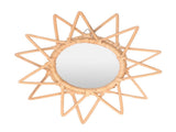 Rattan Innovative Art Decoration Makeup Mirror Retro Dressing Bathroom Wall Hanging MirrorStar V1294-YM0715-3115210268611