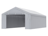 Carport Replacement Canopy Cover Top Side Wall 10 x 20 ft, Garage Tent Shelter Tarp Heavy-Duty V952-CKPB10X20FTH27H20V0