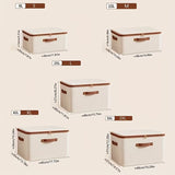 56L Double Zipper Storage Box with Faux Leather Handles Large Capacity Lidded Basket, Perfect for V1102-SLLSNX005