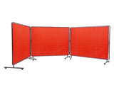 Welding Screen with Frame, 6' x 6' 3 Panel Welding Curtain Screens, Flame-Resistant Vinyl Welding V952-SMSHJPF6X6YCUPLA3V0
