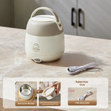 Portable Electric Lunch Box 65&degC Constant Rapid Heating, 304 Stainless Steel Removable Inner V1232-DRWCH-001