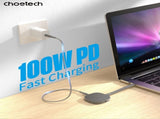 CHOETECH MSE001-GY Dual USB-C Port M.2 NVME 2230 Protocol SSD Enclosure with PD100W input Enclosure V28-ELECHOMSE001GY