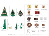 Jingle Jollys 3PCS Christmas Tree Decoration with Lights Foldable Easy Setup Tree PAPER-XMAS-SET-FOREST-01
