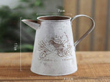 2X Watering Can Vase French Jug Home Decoration Vase Flower Arrangement Iron Flower Making Gardening V1192-AZ-W-22699
