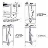 2-Pack Stakes with Ergonomic Grip Handle for Easy Outdoor Ground Setup and Secure Pet Control V1369-AZ3-W-16885