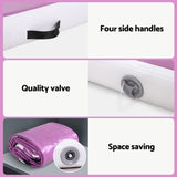 Everfit 4M Air Track Gymnastics Tumbling Exercise Yoga Mat W/ Pump Inflatable Purple ATM-4-1-01M-PU-AP