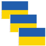 3x Ukraine Country Flag Ukrainian Heavy Duty with Metal Eyelets - 150cm x 90cm V563-13295_3X
