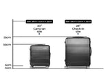 Wanderlite 2Set 20-28 Inch Luggage with TSA Lock Spinner Travel Suitcase Carry On Hard Shell Luggage LUG-ABS-LINE-2SET-BK