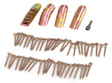 50 Sets Fence Wire Fasteners Carbon Steel Zinc Plated Rust Proof Wire Fencing Staples with Hex V1294-YM0710-3111230300911