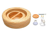 Farmhouse Pendant Light E27 Chinese Wood Woven Lantern Hanging Ceiling Light Fixture for Home Hotel V1294-YM0901-3119240064211
