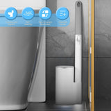 Disposable Toilet Bowl Brush Cleaner, 360 Degree Deep Cleaning, Long Handle and Flexible Storage, V1366-AZ2-W-15575